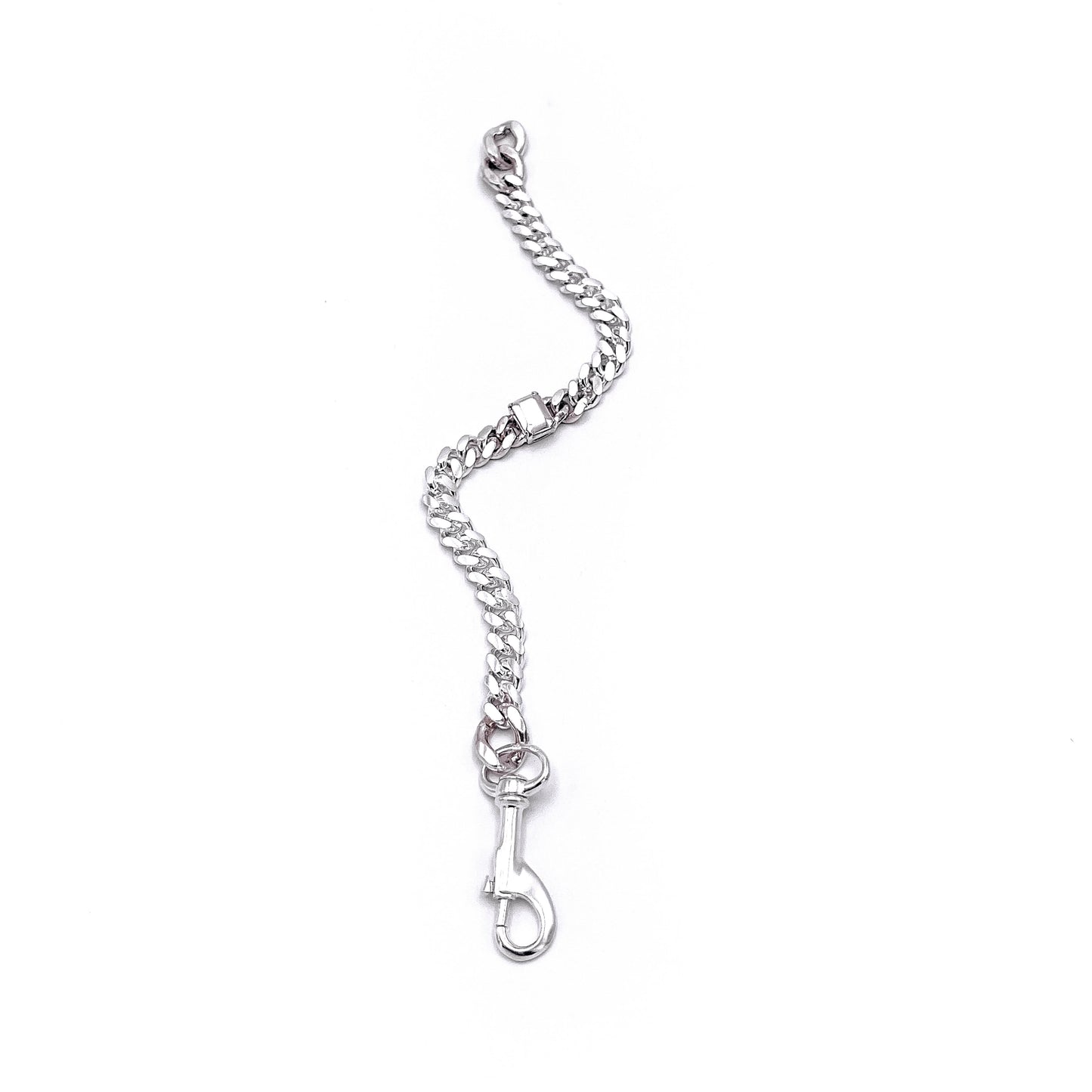 SILVER STONE THIN LINK BRACELET