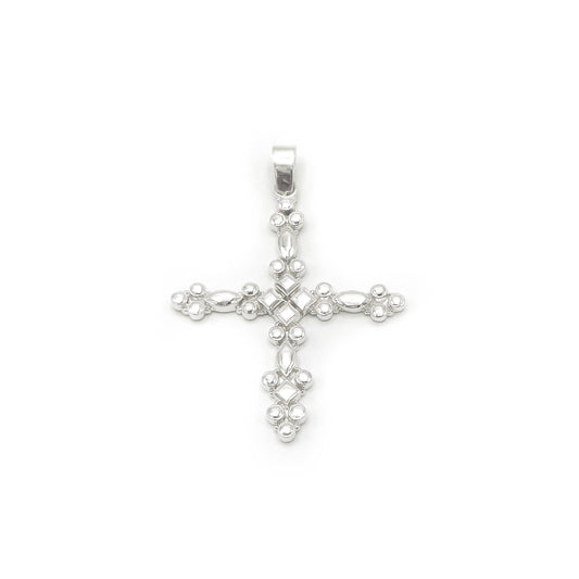 XL SILVER STONE CROSS